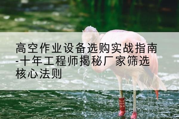 滦平剪叉式升降机厂家-高空作业设备选购实战指南-十年工程师揭秘厂家筛选核心法则